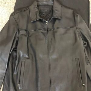 Banana republic beautiful black Lther jacket NEW!